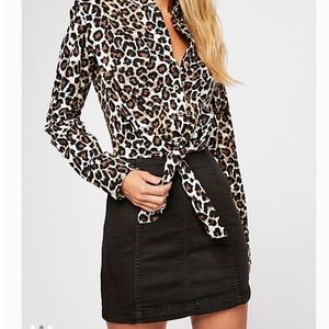 Free People Modern Femme Denim Mini Skirt